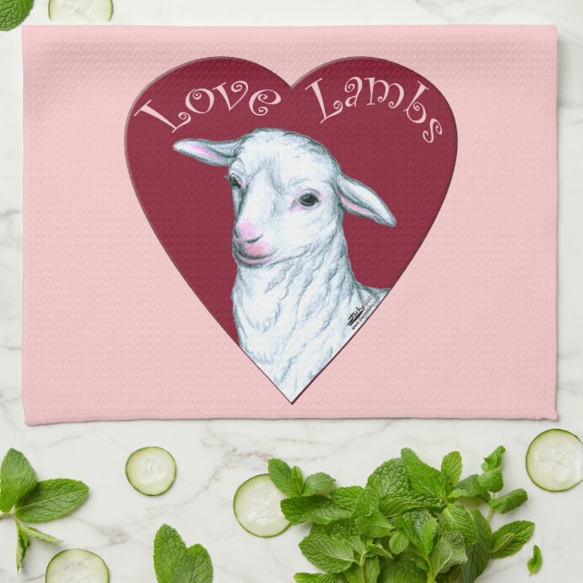 Paño De Cocina Corderos de Amor (Doblado)