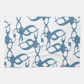 Paño De Cocina Cordón tribal azul de la pizarra