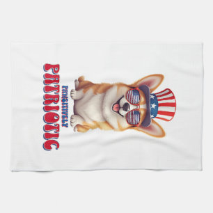 Paño De Cocina Corgi Patriota - Patriótico Positivamente