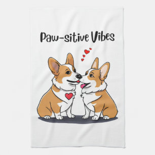 Paño De Cocina Corgis con Amor y Vibraciones