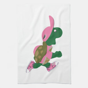 Paño De Cocina Corredor de tortuga en PInk