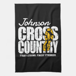 Paño De Cocina Corredor del equipo de Cross Country ADD TEXT Corr