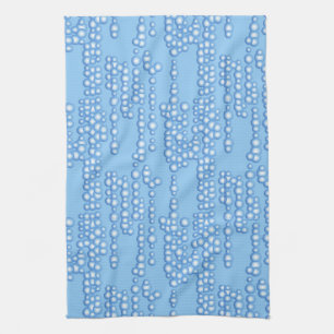 Paño De Cocina Corriente de burbujas, tonos azul claro