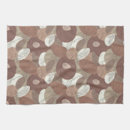 Paño De Cocina Cortina de armonía botánica Mocha Hibiscus