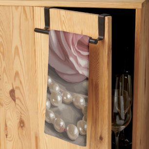 Paño De Cocina Cortina de ducha de Rosa de Seda
