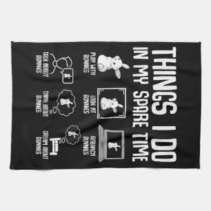 Paño De Cocina Cosas Que Hago En Mi Conejo De Conejito De Tiempo