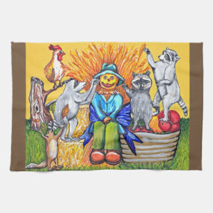 Paño De Cocina Cosecha de estropajo de espantapájaros de otoño ga