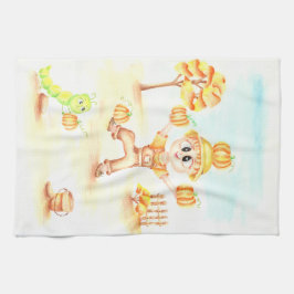 Paño De Cocina Cosecha de moras niño de jengibre