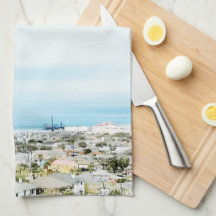 Costa de Galveston, vista de la playa y la ciudad