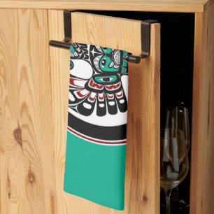 Paño De Cocina Costa del Pacífico Noroeste: arte Haida Thunderbi