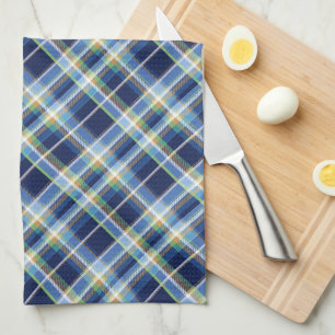 Paño De Cocina Costero - Azul Marino, Azul Grisáceo, Naranja, Lim
