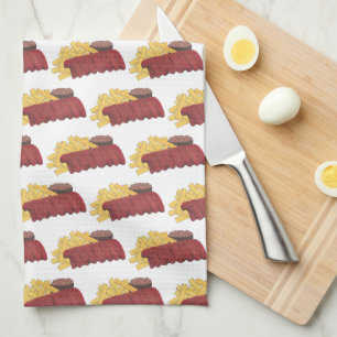 Paño De Cocina Costillas de repuesto BBQ Barbacoa Cocina de costi