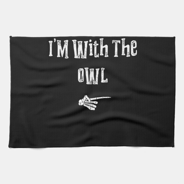 Paño De Cocina Costume de búho de Halloween Parejas divertidas co (Horizontal)