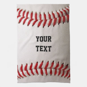 Paño De Cocina Costura de béisbol y sóftbol con texto personaliza