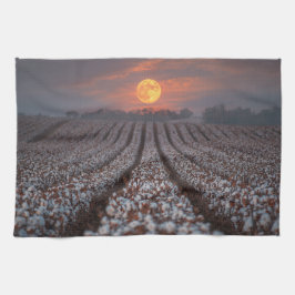Paño De Cocina Cotton Field Harvest Moon - Farmhouse Decor