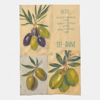 Paño De Cocina Country Olive Watercolor Kitchen– Cozy olive