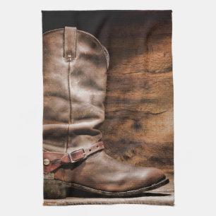 Paño De Cocina Cow Boy Boots Spur Country Rope Kitchen Dish Toall