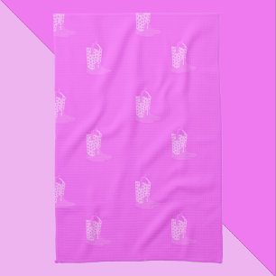 Paño De Cocina Cowboy Boots Stars Pink Pattern