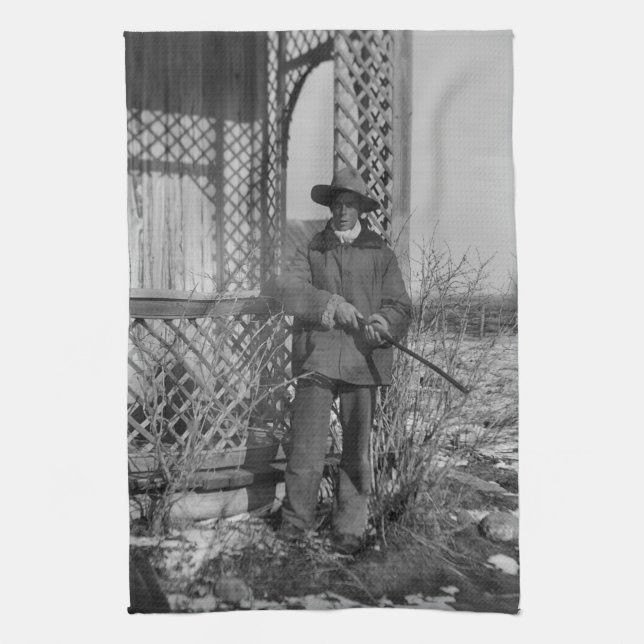 Paño De Cocina Cowboy Rancher o canadiense fuera del viejo oeste (Vertical)