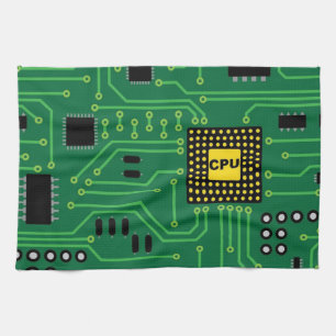 Paño De Cocina CPU I de la placa de circuito del empollón