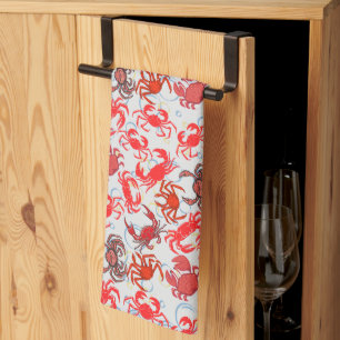 Paño De Cocina Crabs Patternx4 Black BG