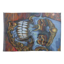 Cráneo de Graffiti Azul
