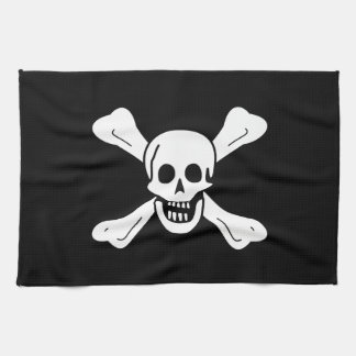 Paño De Cocina Cráneo y bandera pirata