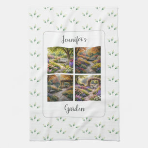 Paño De Cocina Crea fotos de tu propio jardín monogramadas