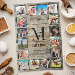 Paño De Cocina Crea tu Collage de fotos Personalizado Rustic Farm