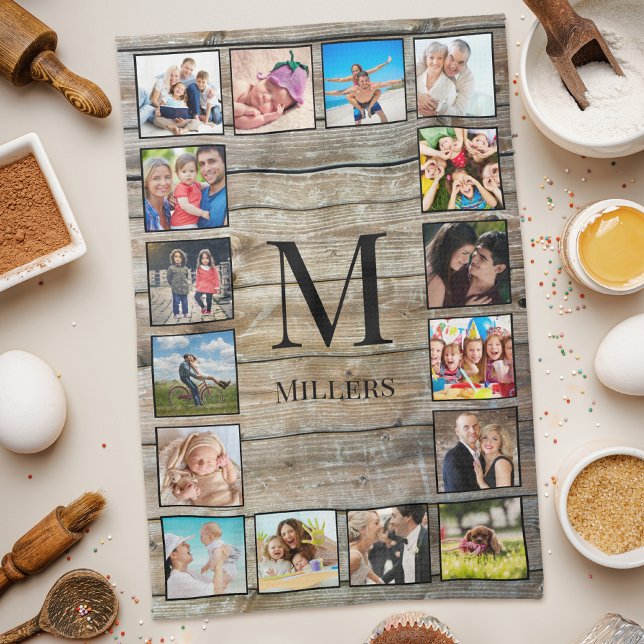 Paño De Cocina Crea tu Collage de fotos Personalizado Rustic Farm (Subido por el creador)