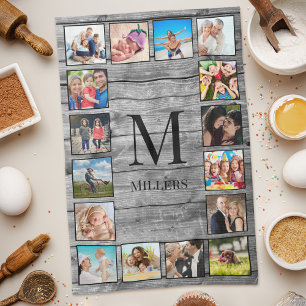 Paño De Cocina Crea tu Collage de fotos Personalizado Rustic Farm