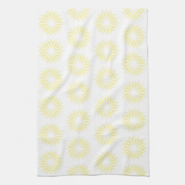 Paño De Cocina Cream Modern Sunbursts (Vertical)