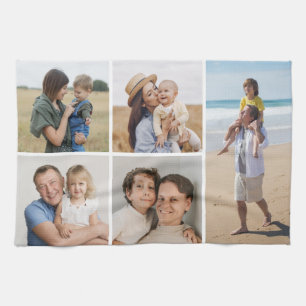 Paño De Cocina Crear su propio Collage de fotos de 5