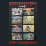 Paño De Cocina Crear su propio nombre de collage de fotos de la f<br><div class="desc">Crea tu propio nombre de collage de fotos familiar,  patrón a cuadros,  toalla de cocina.
Puedes personalizarlo y añadir tus fotos y nombres más hermosos.</div>