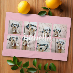 Paño De Cocina Crear su propio nombre personalizado de 8 Collages