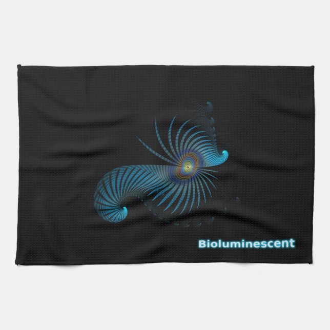 Paño De Cocina Creatura bioluminiscente de mar alieno (Horizontal)