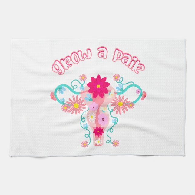 Paño De Cocina Crecer un par - Derechos de la mujer empoderados p (Horizontal)