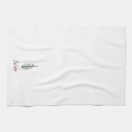 Paño De Cocina Creer el árbol de Navidad festivo Pine Evergreen