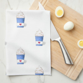 Paño De Cocina Crema lata y batida (azul)