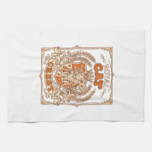 Paño De Cocina Crest de gato real heráldica de gato escudo de arm