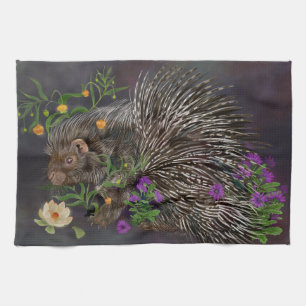 Paño De Cocina Crested Porcupine Bouquet
