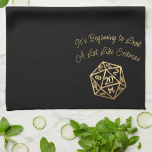 Paño De Cocina Crímenes de RPG   Jugador de rol de mesa retro dor