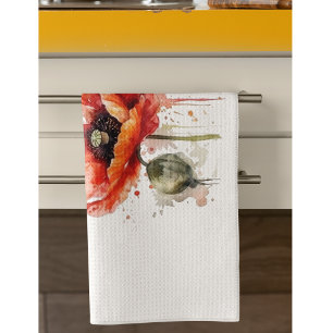 Paño De Cocina Crimson Bloom