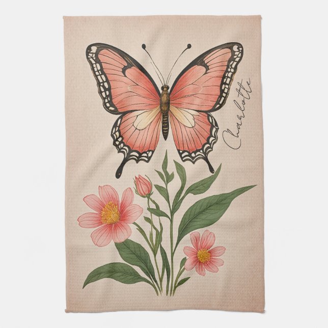 Paño De Cocina Crimson Serenade Personalizada (Vertical)