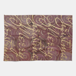 Paño De Cocina Crimson y oro navidades