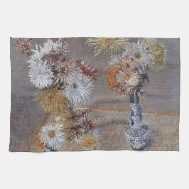 Paño De Cocina Crisantemos de Gustave Caillebotte (Horizontal)