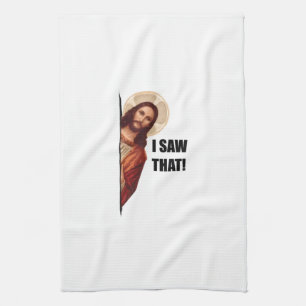 Paño De Cocina Cristiano Jesús te está vigilando, Jesús vi eso