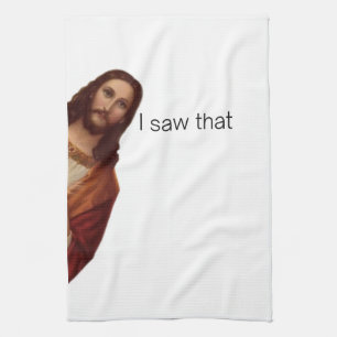Paño De Cocina Cristiano Jesús te está vigilando, Jesús Vi Eso