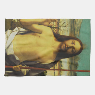 Paño De Cocina Cristo bendiciendo por Giovanni Bellini  