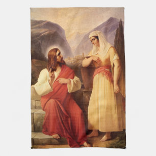 Paño De Cocina Cristo y la samaritana por Christian Schleisner